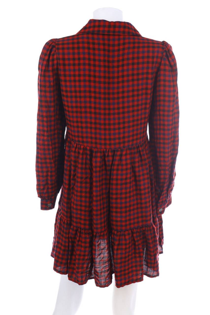 Carou ZARA Blusenkleid Mit Karo-Muster