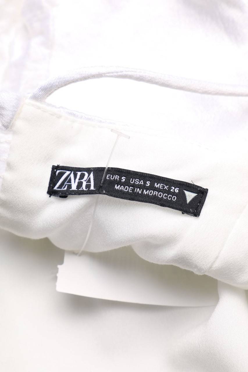 Carou ZARA Crop-Top Mit Smok-Details