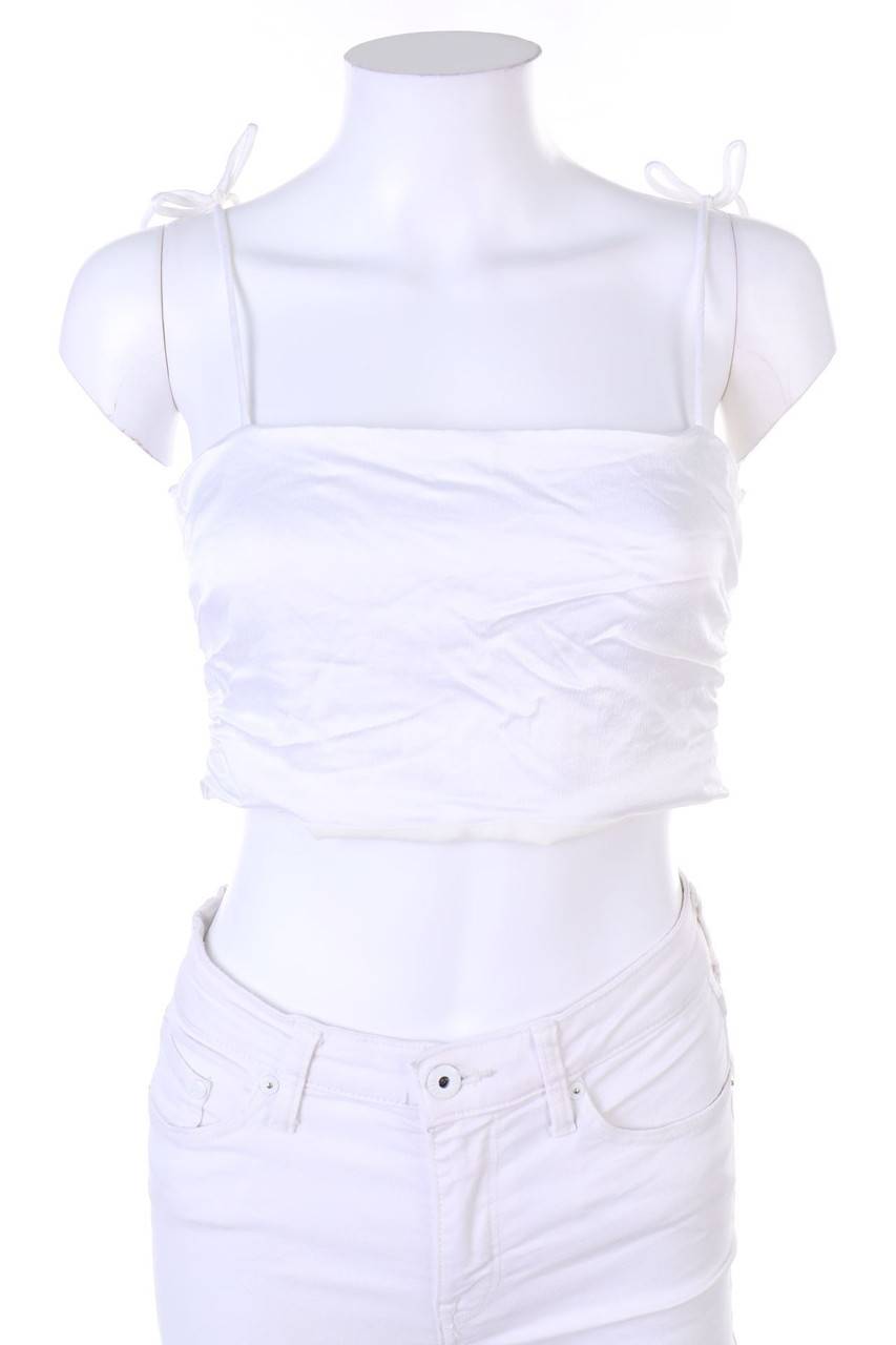 Carou ZARA Crop-Top mit Smok-Details