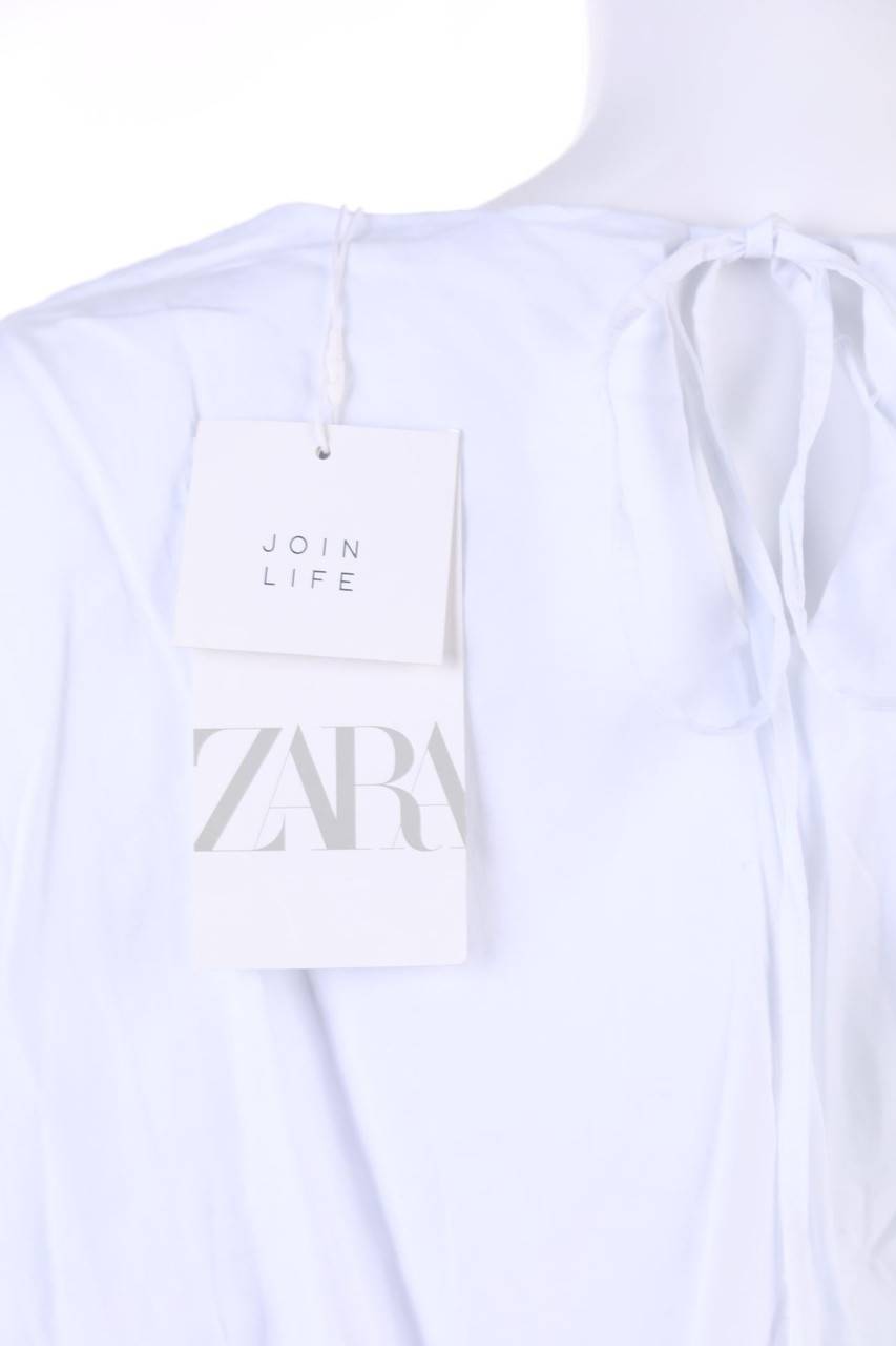 Carou ZARA Cropped-Ballon-Bluse
