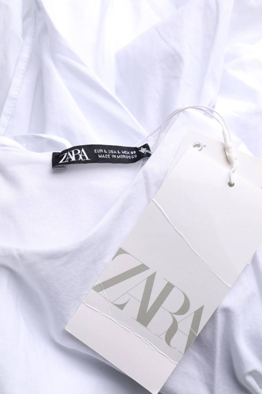 Carou ZARA Cropped-Ballon-Bluse