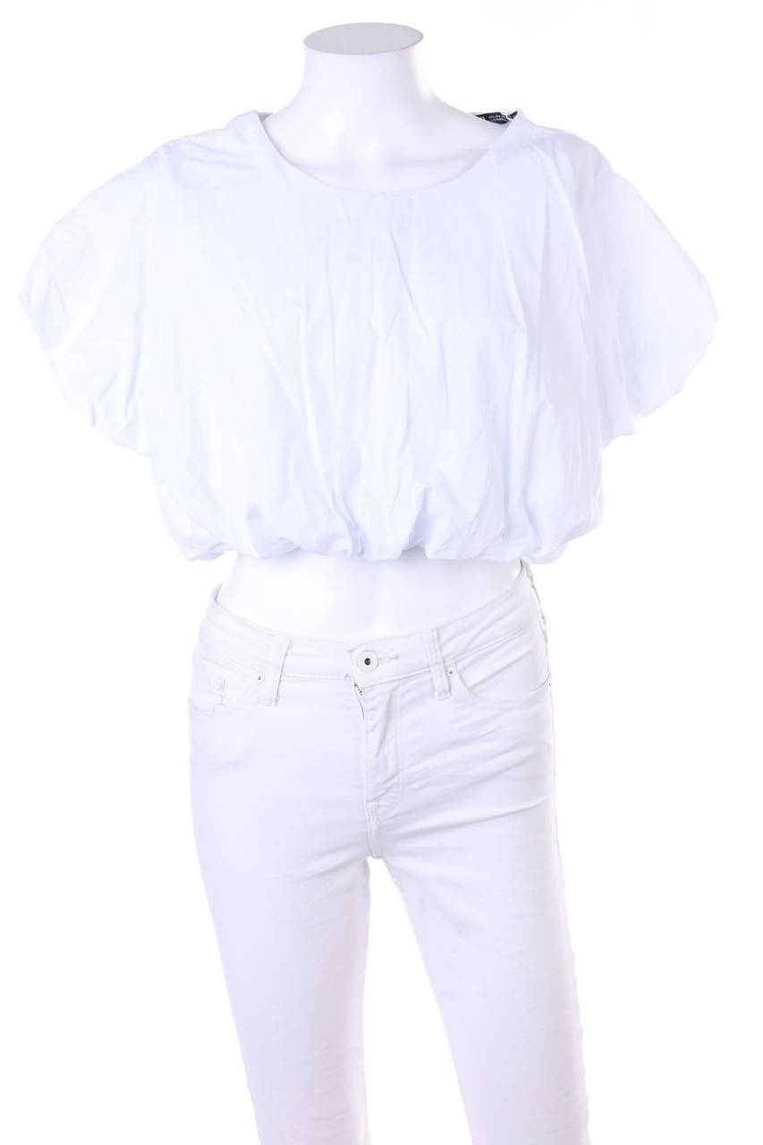 Carou ZARA Cropped-Ballon-Bluse