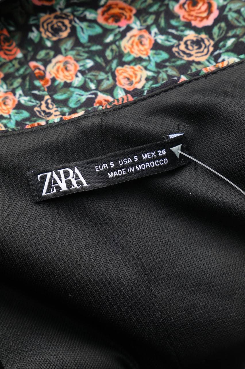 Carou ZARA Cropped-Bluse Mit Blumen-Print