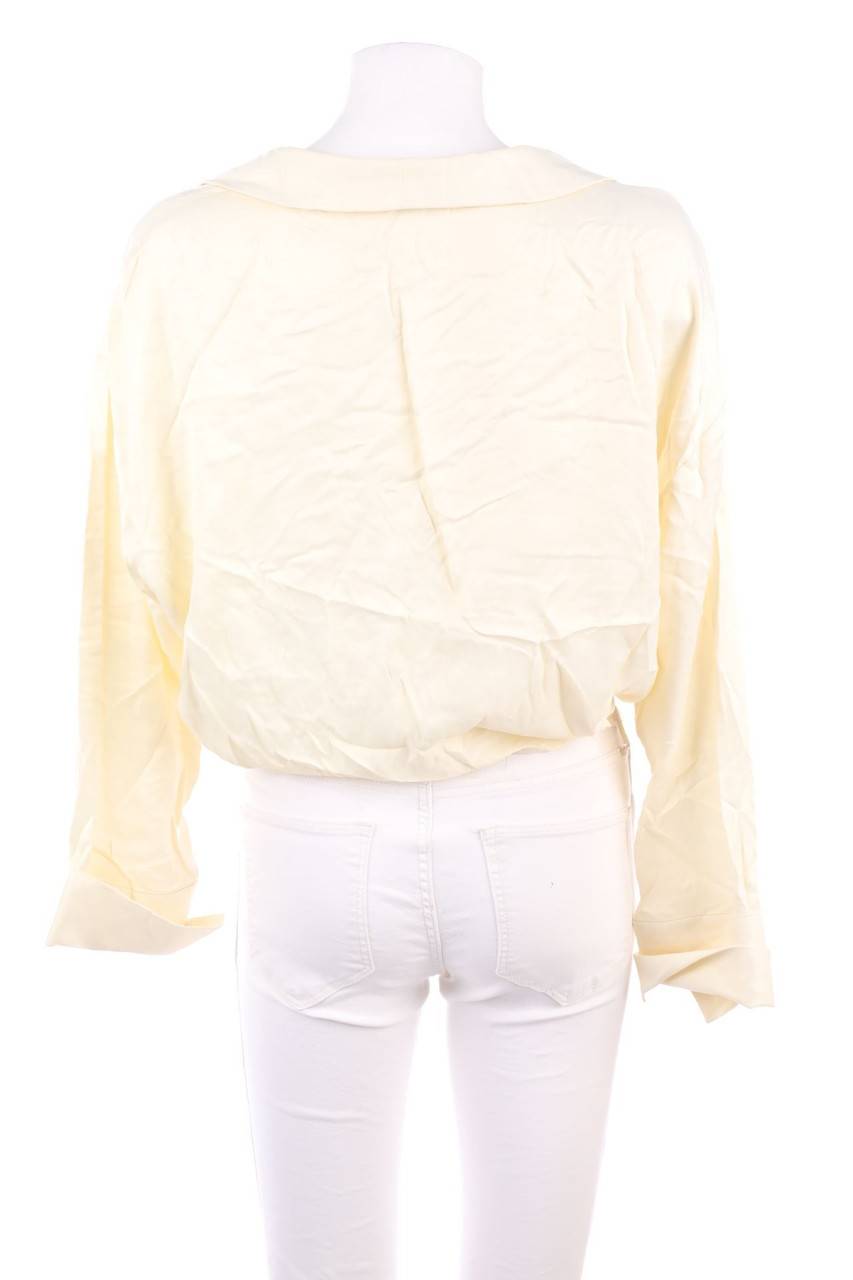 Carou ZARA Cropped-Bluse Mit Schleife