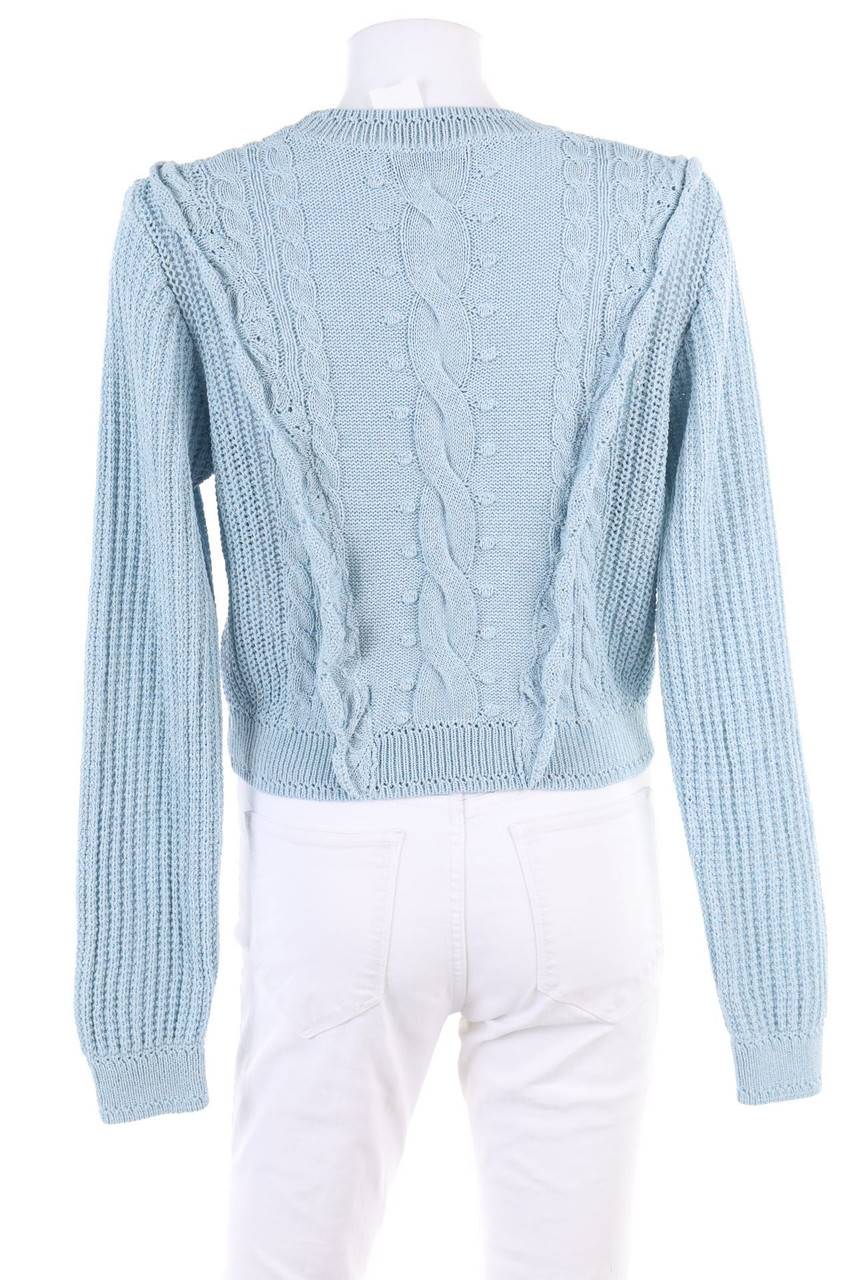 Carou ZARA Cropped-Strick-Pullover Mit Zopf-Muster