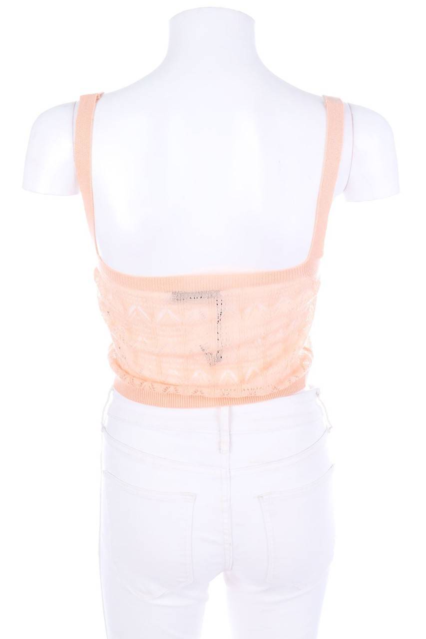 Carou ZARA Cropped-Strick-Top Aus Lochstrick