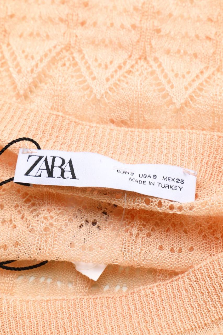 Carou ZARA Cropped-Strick-Top Aus Lochstrick