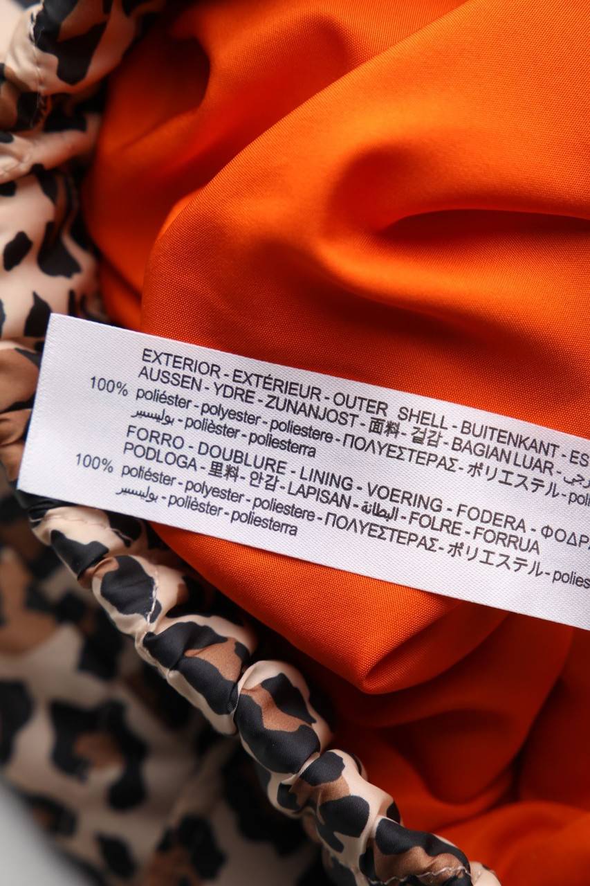 Carou ZARA Cropped-wattierte Jacke Mit Leo-Print