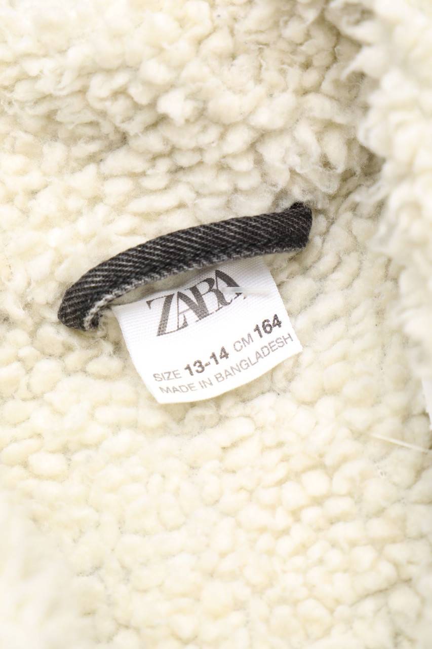 Carou ZARA Denim-Jacke Mit Teddy-Futter