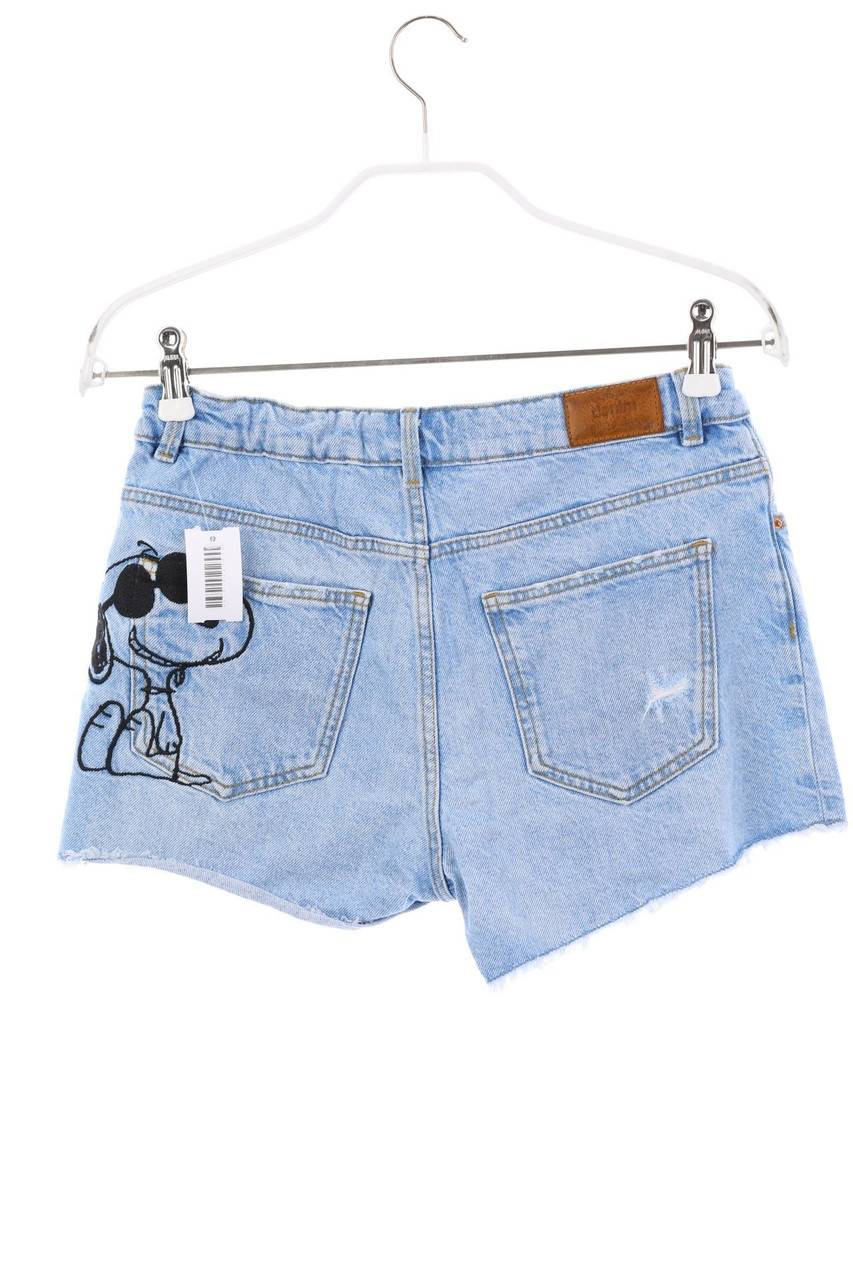 Carou ZARA Distressed Jeans-Shorts Mit Stickereien