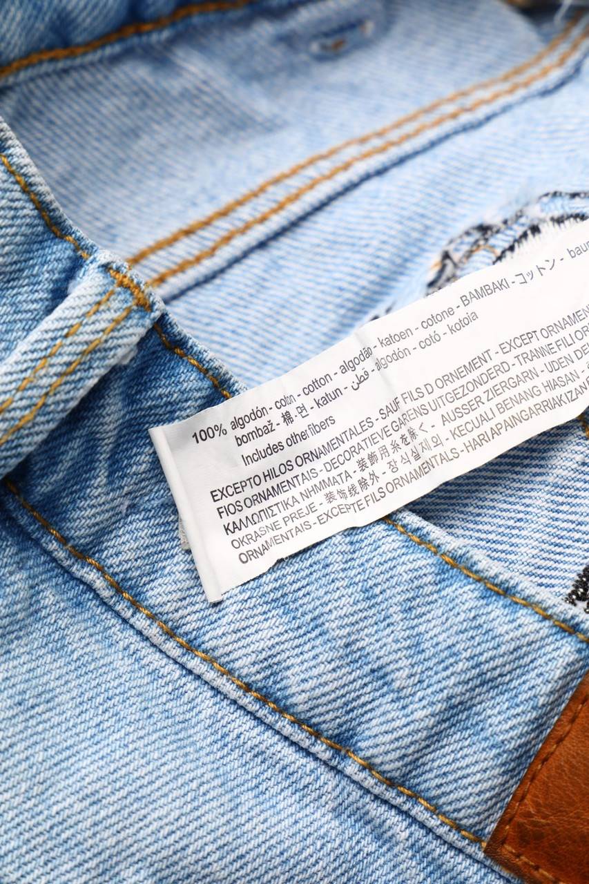 Carou ZARA Distressed Jeans-Shorts Mit Stickereien