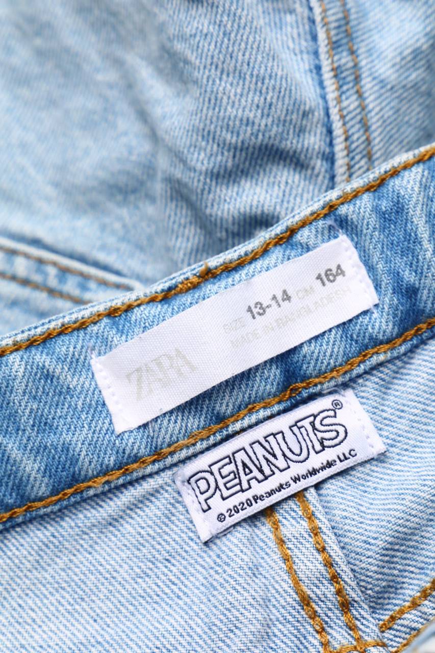 Carou ZARA Distressed Jeans-Shorts Mit Stickereien