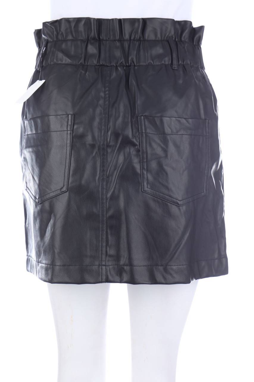 Carou ZARA Faux Leather-Mini-Rock Mit Gummizug