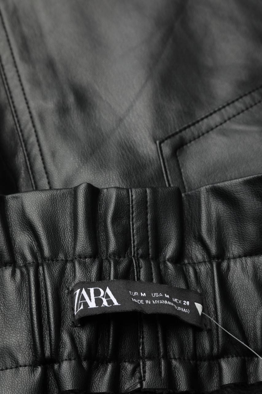 Carou ZARA Faux Leather-Mini-Rock Mit Gummizug