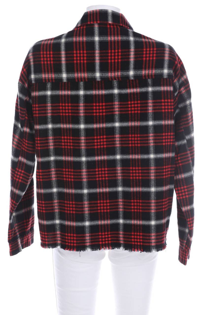Carou ZARA Flanell-Hemd-Bluse Mit Karo-Muster