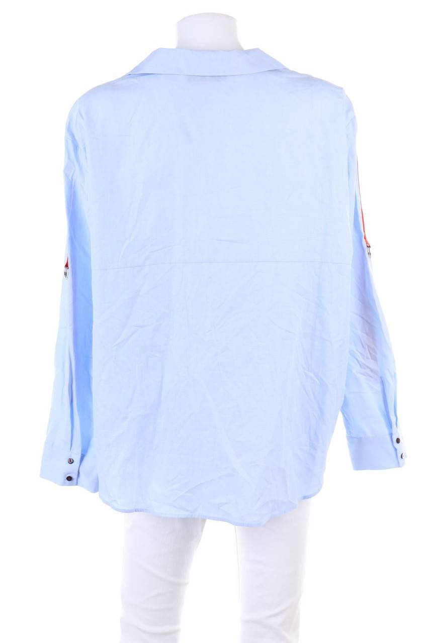 Carou ZARA Hemd-Bluse Mit Krempel-Ärmeln