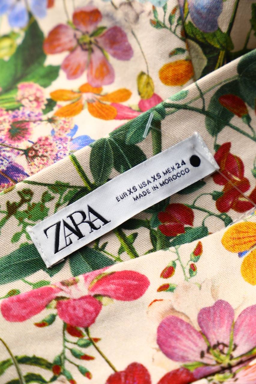 Carou ZARA High Waist-Shorts Mit Blumen-Print