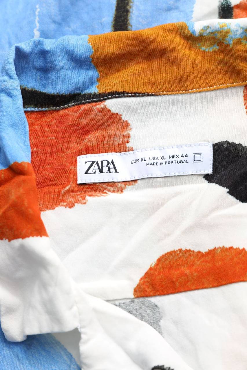 Carou ZARA Kurzarm-Hemd Aus Viskose