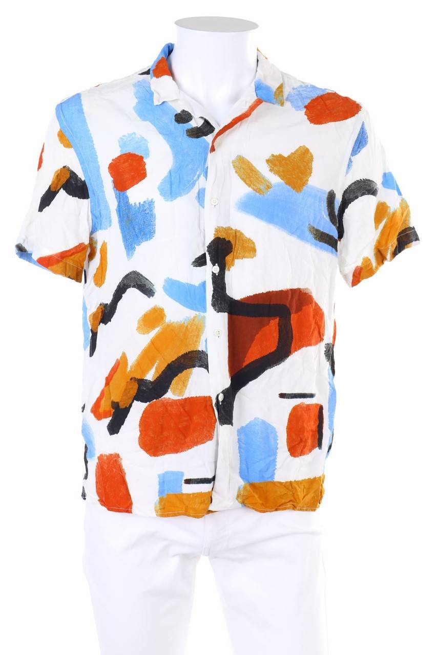 Carou ZARA Kurzarm-Hemd aus Viskose