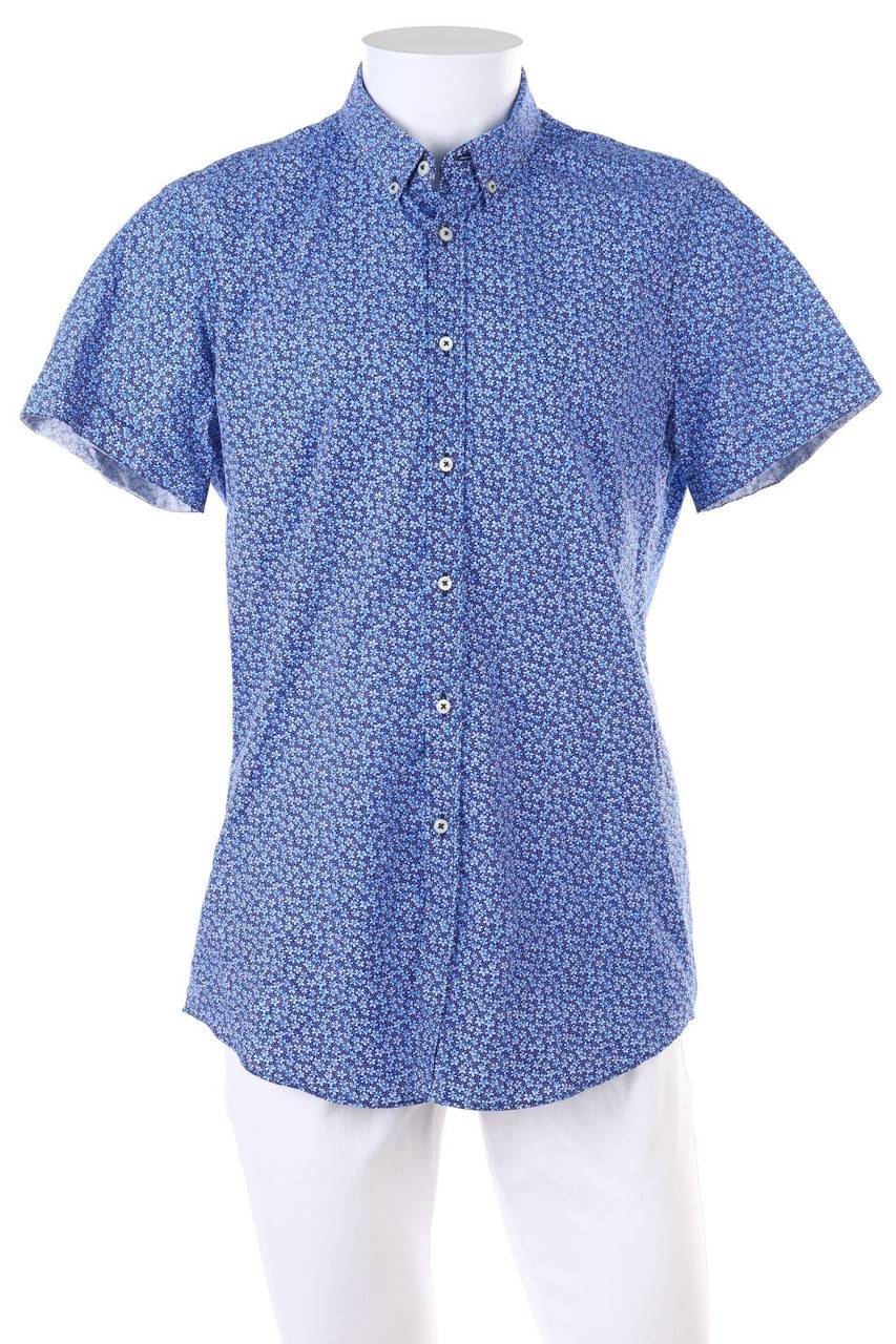 Carou ZARA Kurzarm-Hemd mit Blumen-Print