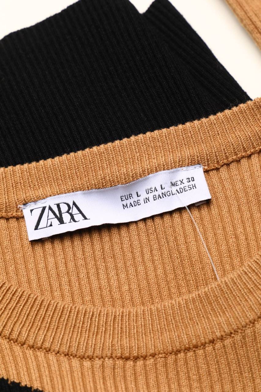 Carou ZARA Longsleeve-Shirt Aus Viskose-Mix