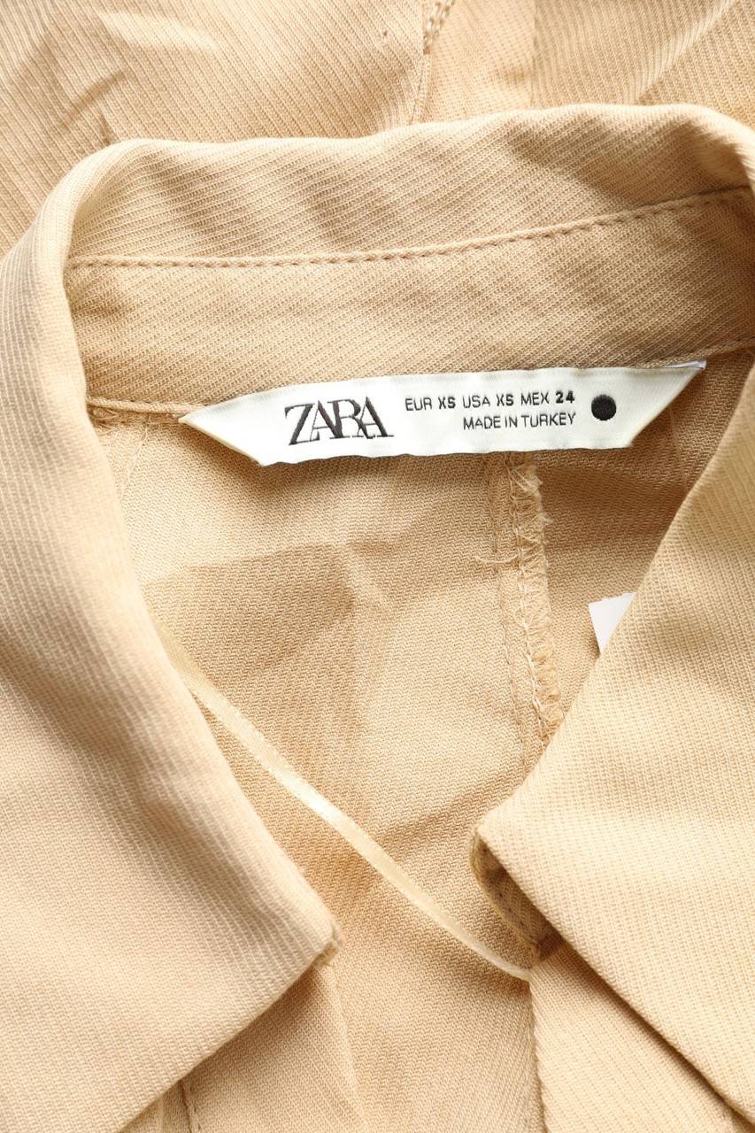 Carou ZARA Midi-Blusenkleid Mit Gürtel
