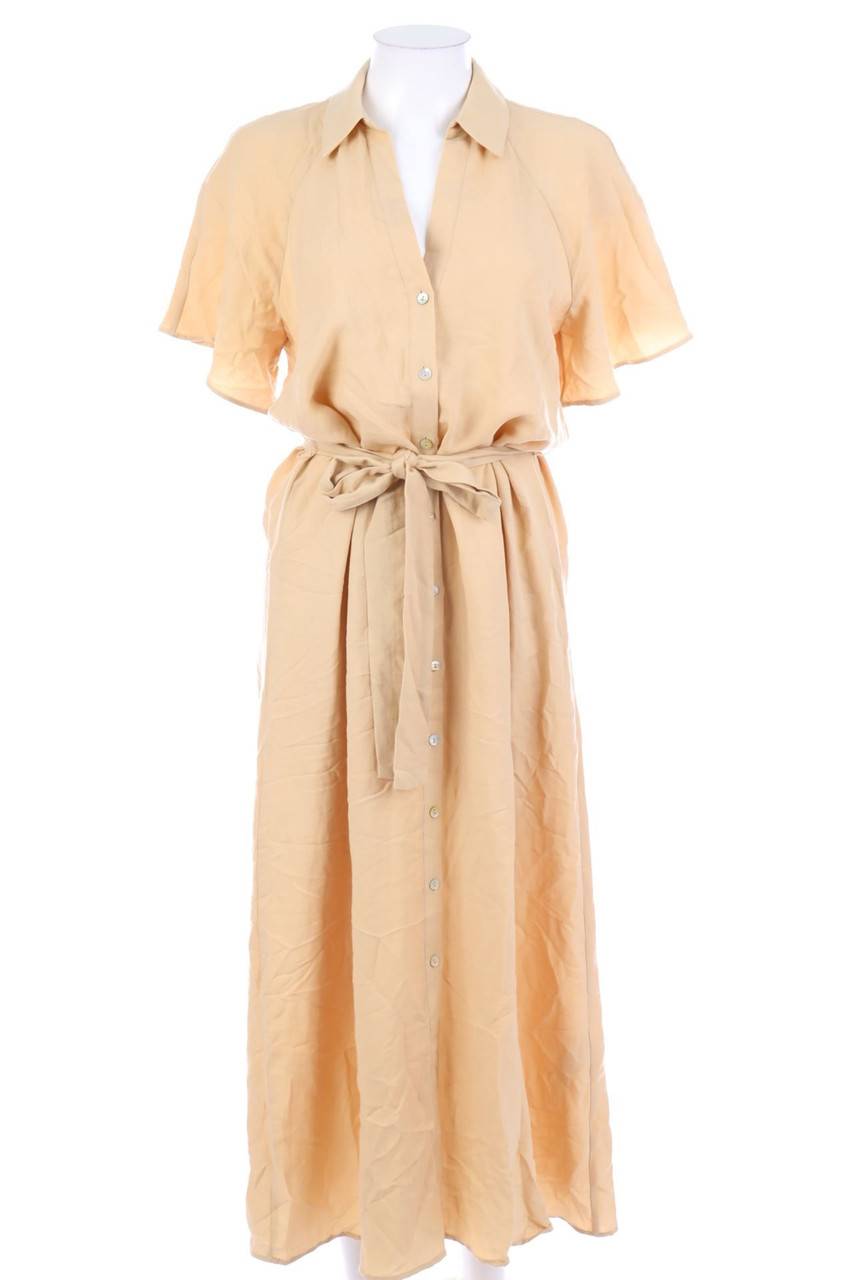 Carou ZARA Midi-Blusenkleid mit Gürtel