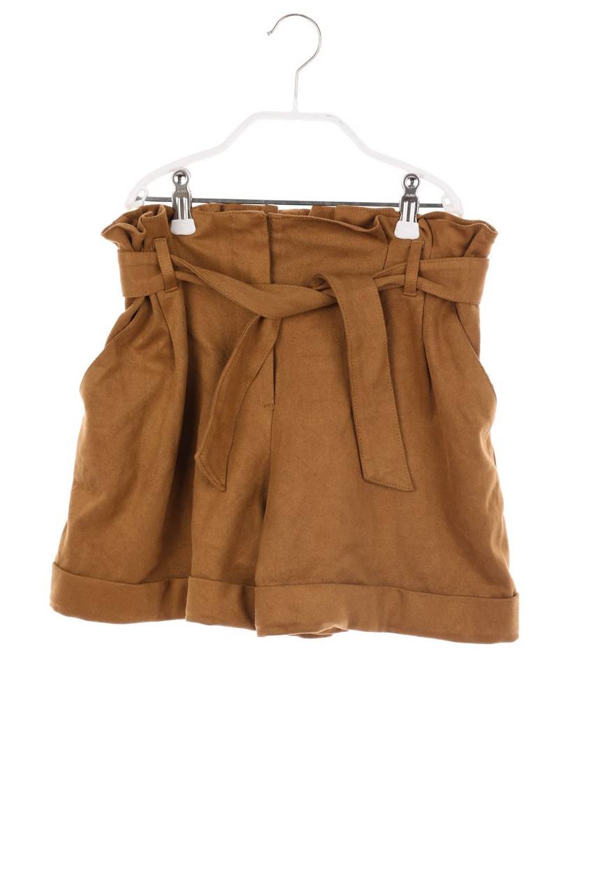 Carou ZARA Paperbag-Shorts aus Kunstleder
