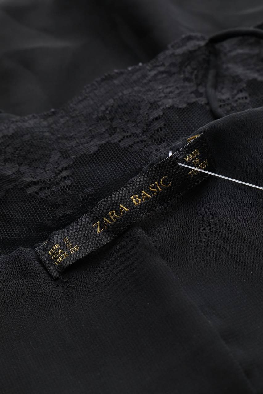 Carou ZARA Plissee-Blusentop Mit Spitze