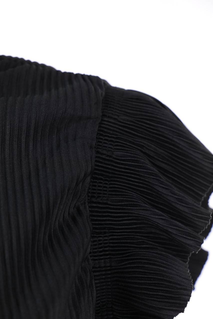 Carou ZARA Plissee-Kurzarm-Bluse