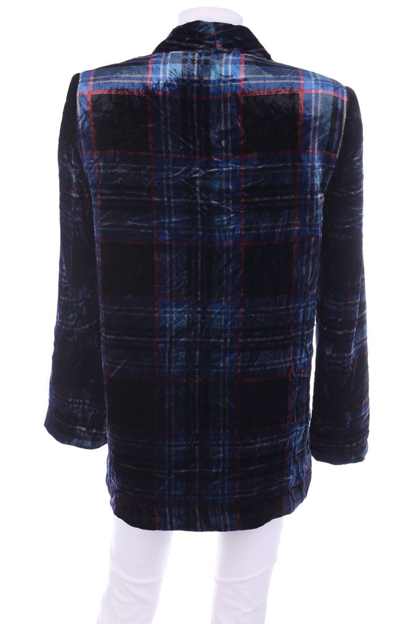 Carou ZARA Samt-Blazer Mit Karo-Muster
