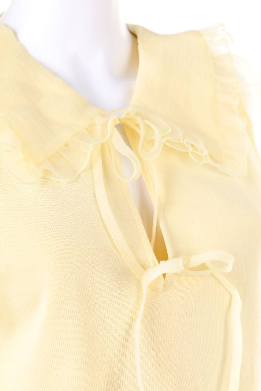 Carou ZARA Strick-Pullover Mit Chiffon