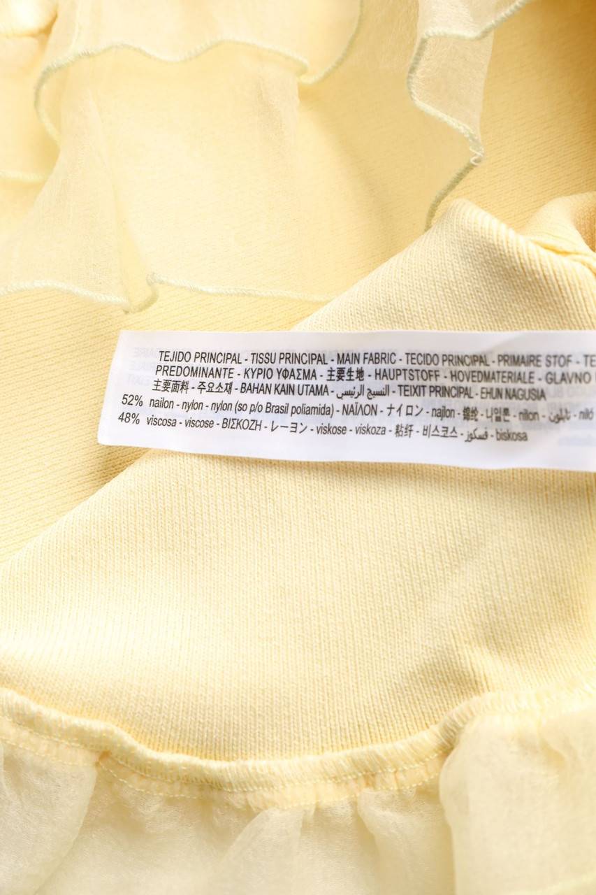 Carou ZARA Strick-Pullover Mit Chiffon