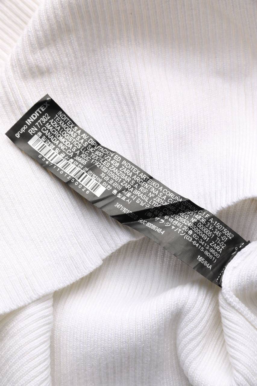 Carou ZARA Strick-Top Aus Baumwolle Mit Rollkragen