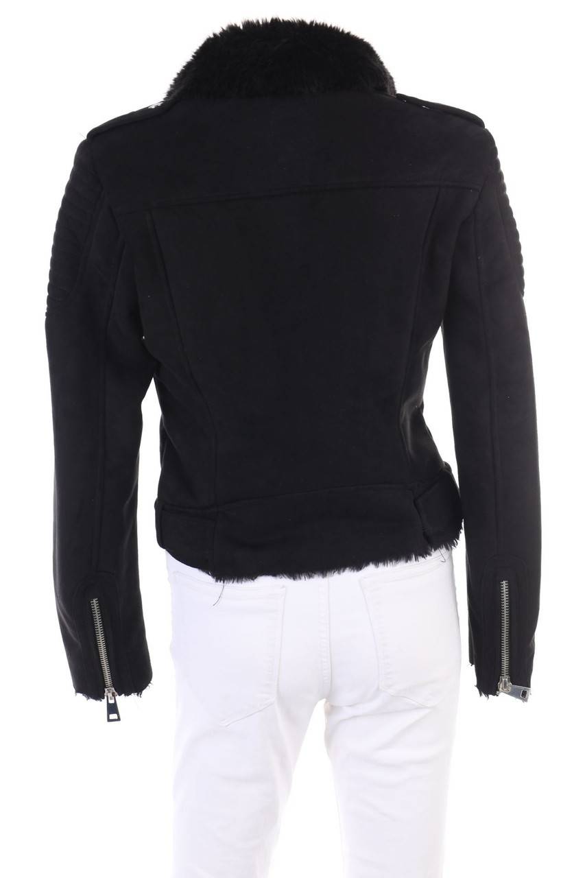 Carou ZARA TRF Jacke Mit Faux Fur-Kragen