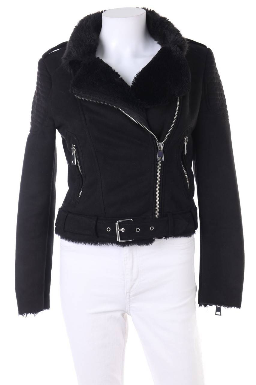 Carou ZARA TRF Jacke mit Faux Fur-Kragen