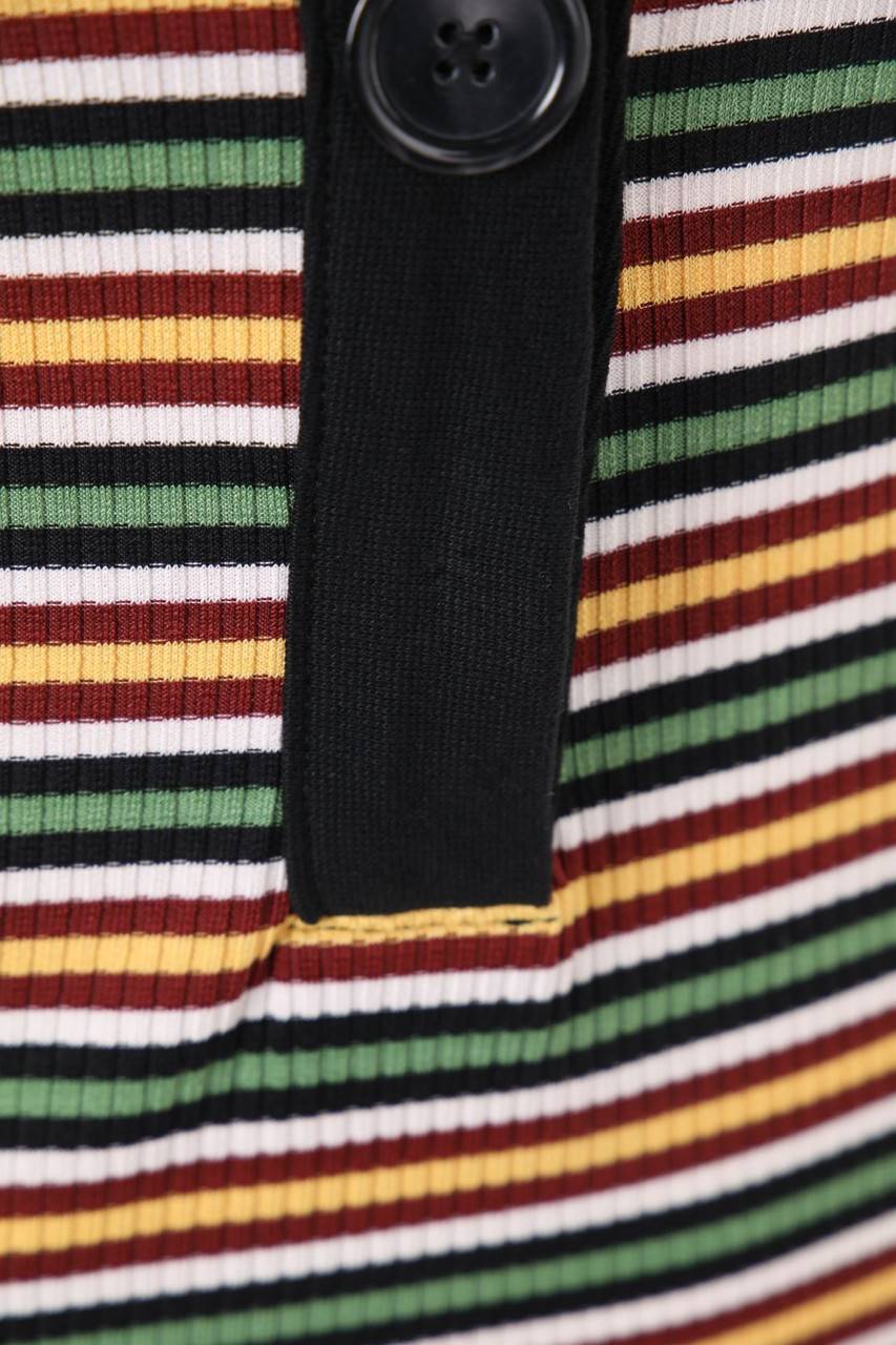 Carou ZARA TRF Midi-Strickkleid Mit Streifen