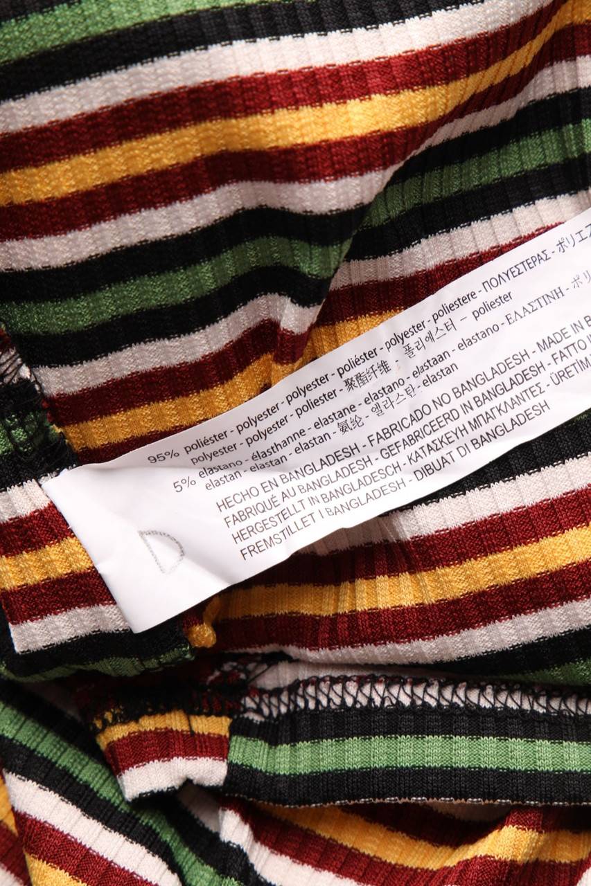 Carou ZARA TRF Midi-Strickkleid Mit Streifen