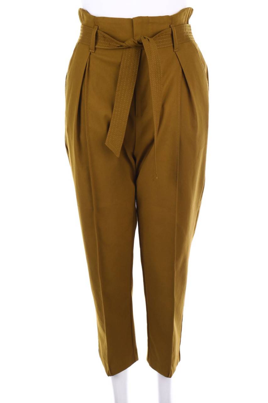 Carou ZARA TRF Paperbag-Hose aus Baumwoll-Mix