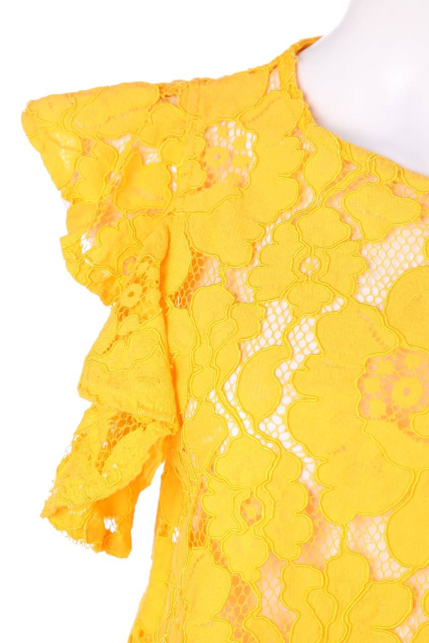 Carou ZARA TRF Volant-Bluse Aus Spitze