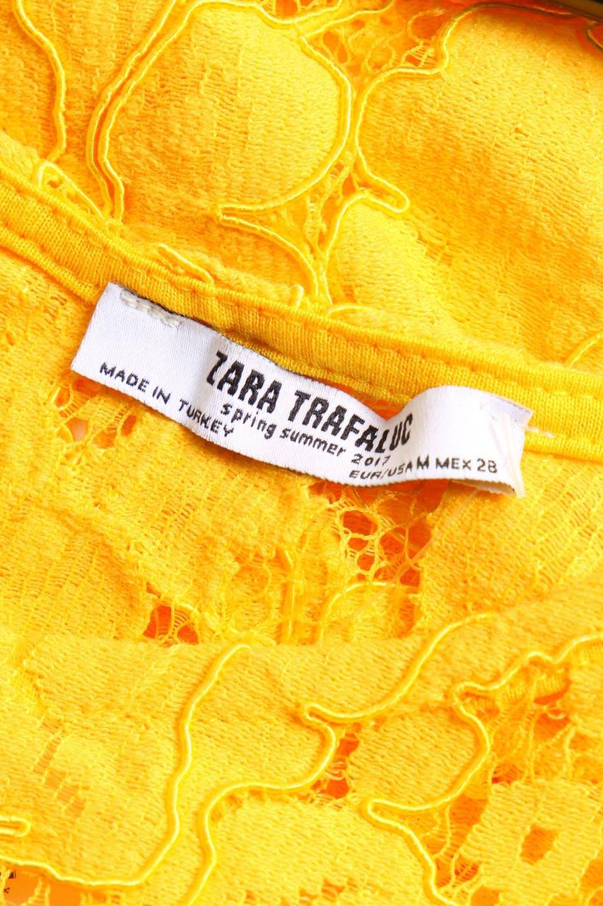 Carou ZARA TRF Volant-Bluse Aus Spitze