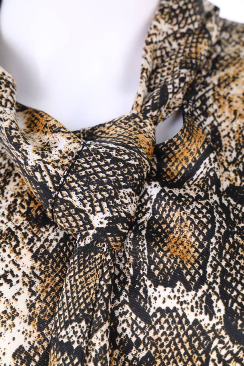 Carou ZARA Volant-Bluse Mit Animal-Print