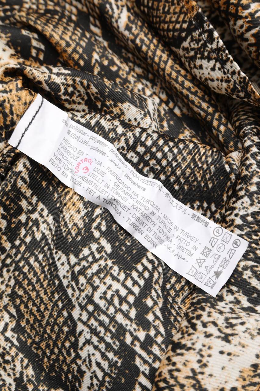 Carou ZARA Volant-Bluse Mit Animal-Print