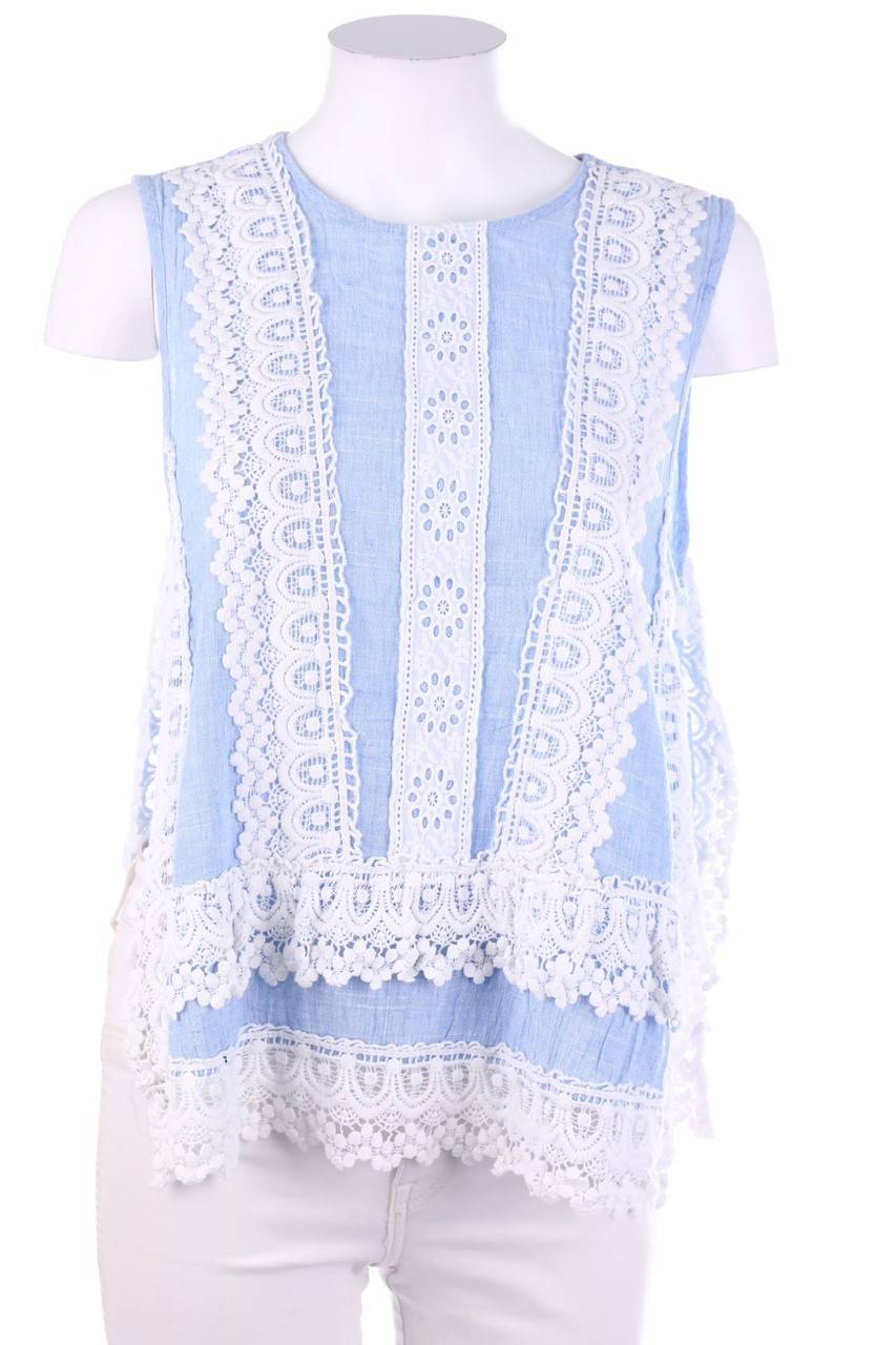 Carou ZARA WOMAN Blusentop mit Spitze