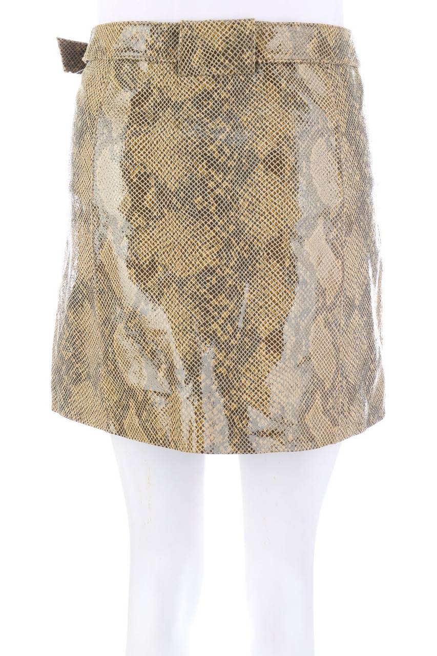 Carou ZARA WOMAN Leder-Minirock Mit Gürtel