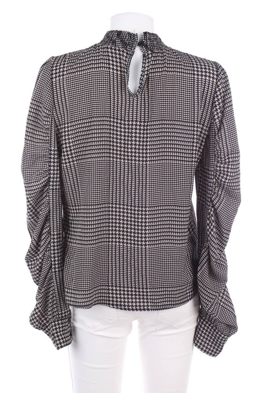 Carou Zebra Bluse Mit Raffungen