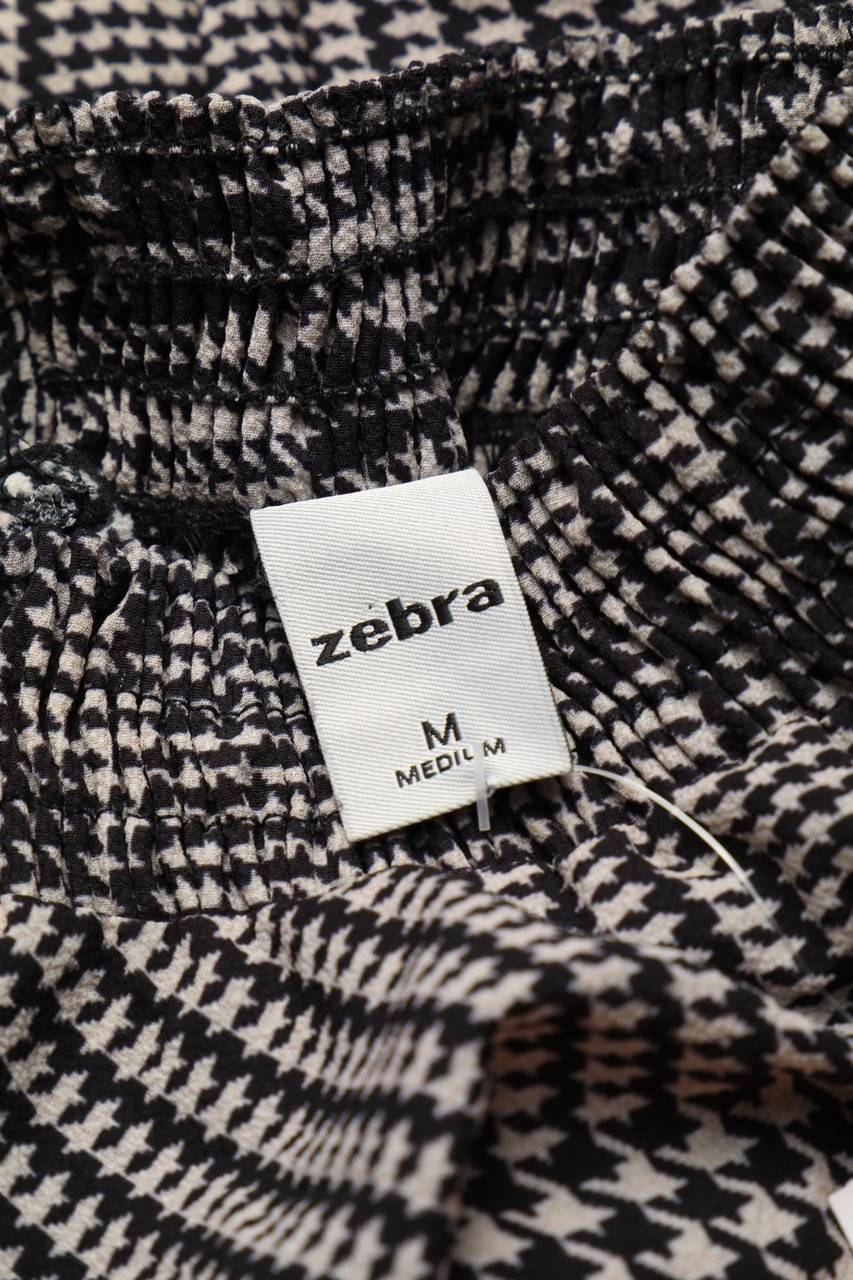 Carou Zebra Bluse Mit Raffungen