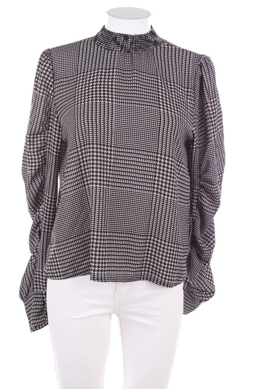 Carou zebra Bluse mit Raffungen