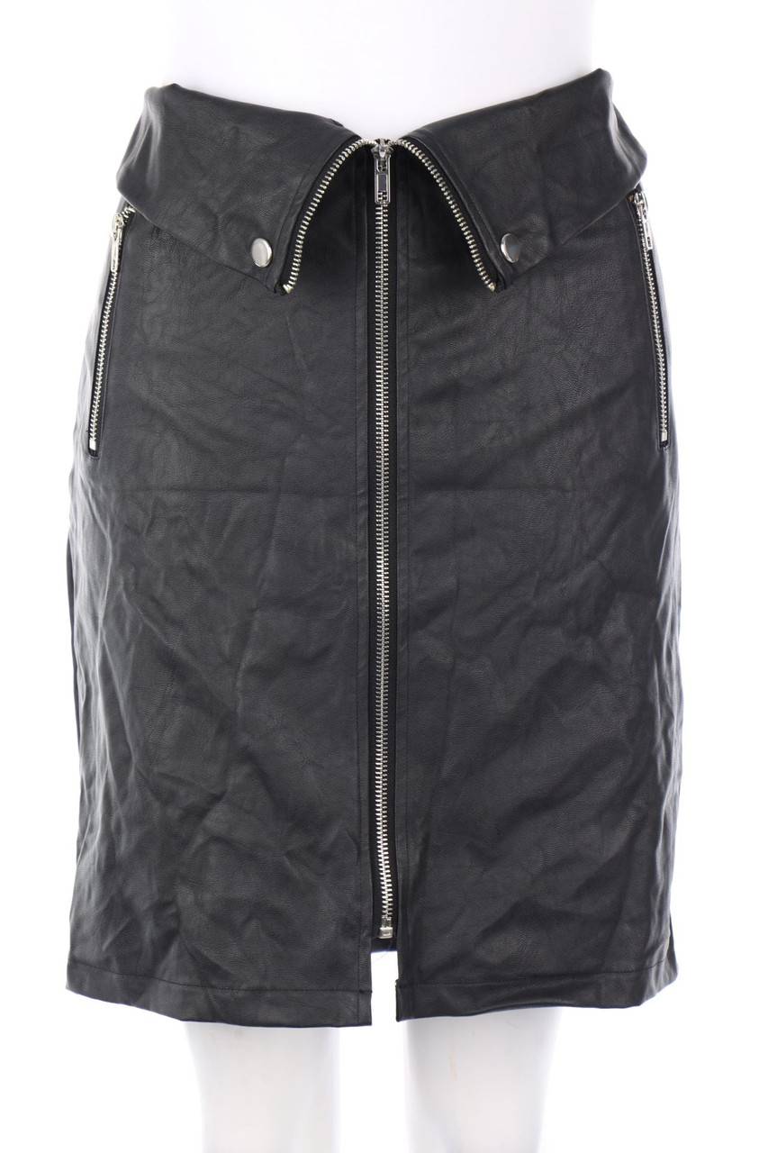 Carou zebra Faux Leather-Rock mit Zipper