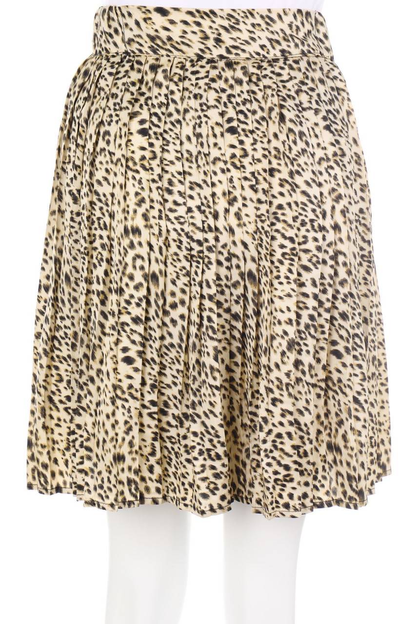 Carou Zebra Plissé-Mini-Rock Mit Leo-Print